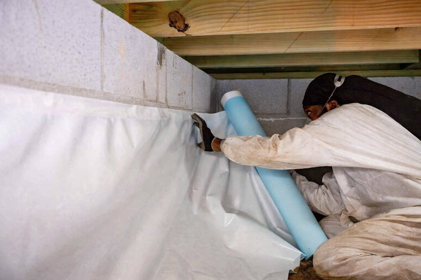 Crawl space vapor barrier
